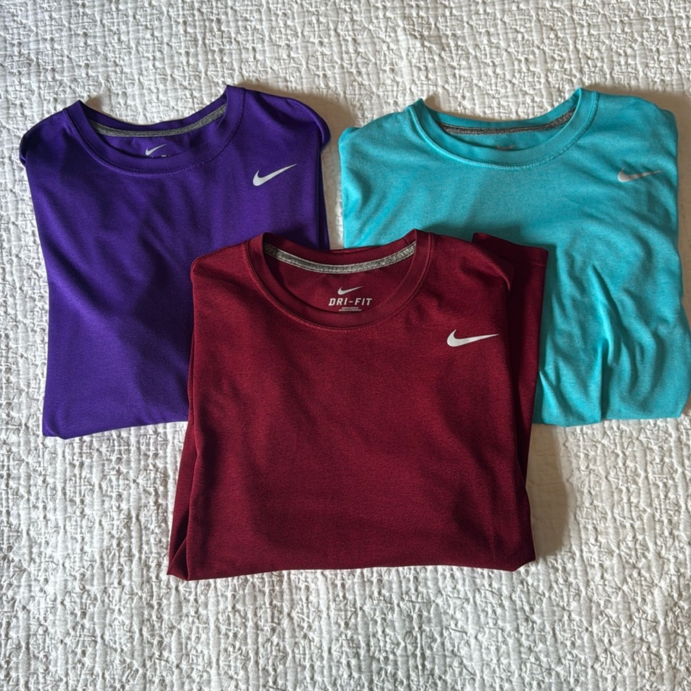 3 Nike Dri Fit Long Sleeves